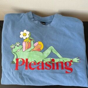 AUTHENTIC pleasing by harry styles crewneck in sky blue